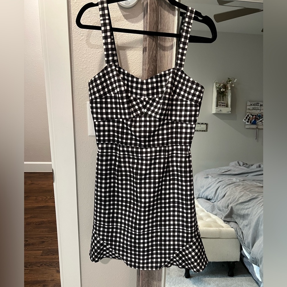 Hutch Black and White Checkered Dress